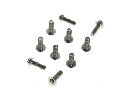 Front Disc Rotor Bolts - Polished Stainless 12 Point. 10x 5/16in.-18 x 1.0in.. Fits Most HD models 1984up. - Arlen Ness