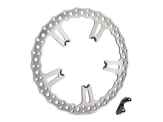 15in. Left Hand Front Jagged Big Brake Disc Rotor. Fits Dyna 2006-2017 with OEM Cast Wheel. - Arlen Ness