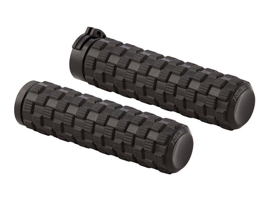 Air Trax Handgrips - Black. Fits H-D with Throttle Cable. - Arlen Ness