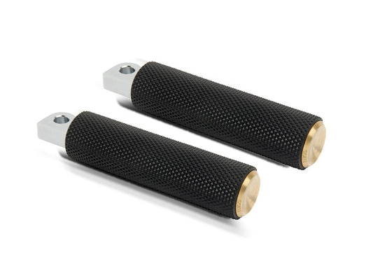 Knurled Fusion Footpegs - Brass - Arlen Ness
