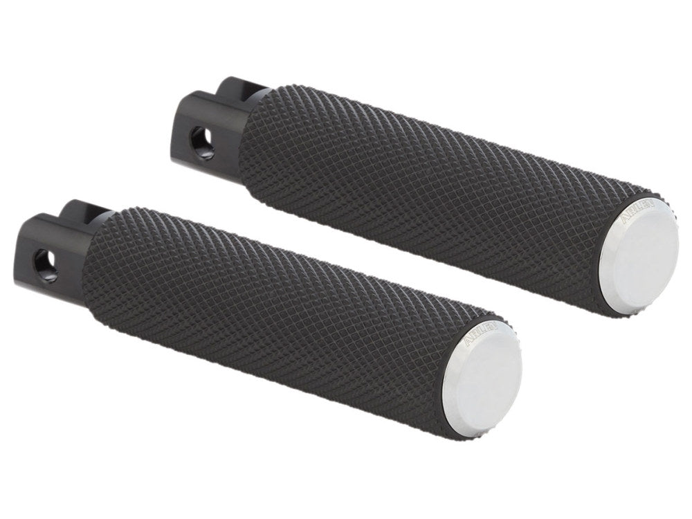 Knurled Fusion Footpegs - Chrome. Fits Softail 2018up Front Rider - Arlen Ness