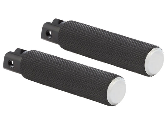 Knurled Fusion Footpegs - Chrome. Fits Softail 2018up Front Rider - Arlen Ness