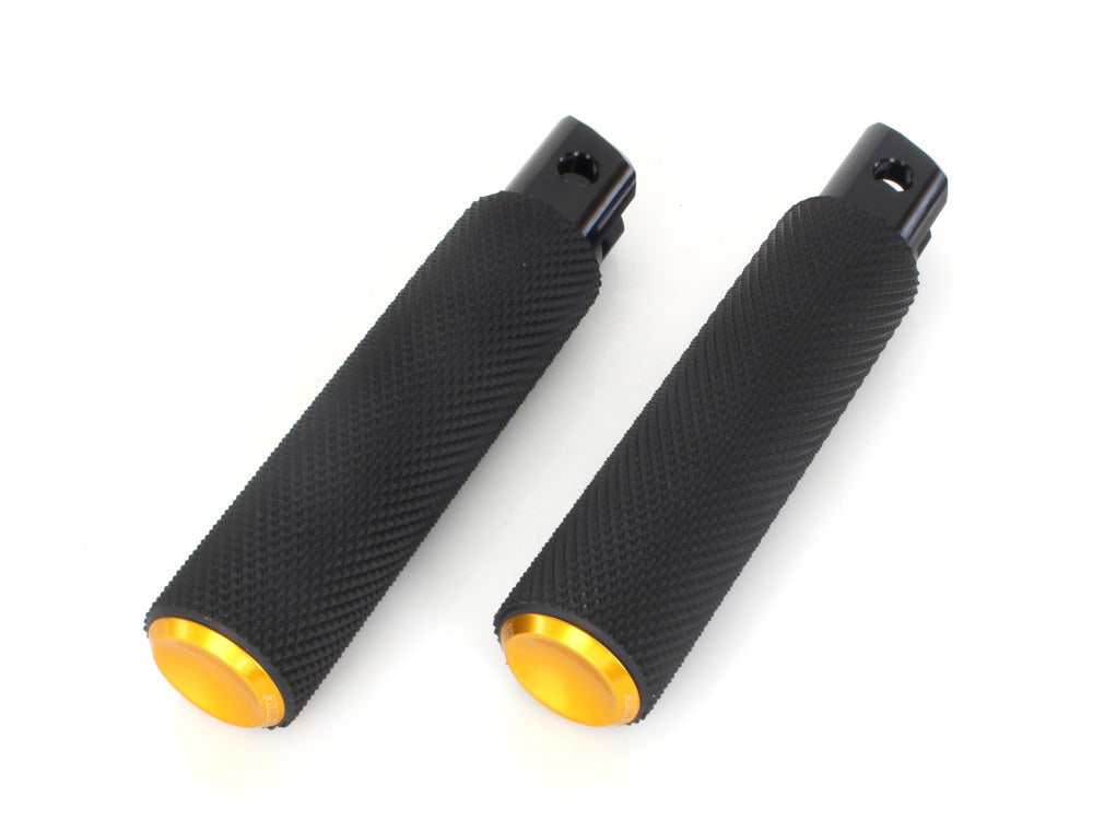 Knurled Fusion Footpegs - Gold. Fits Softail 2018up Front Rider - Arlen Ness