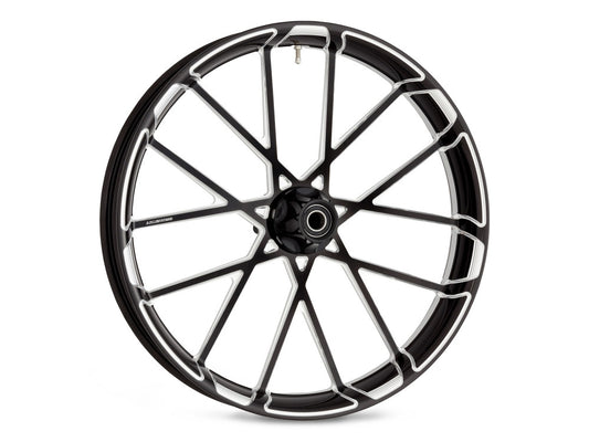 18in. x 5-1/2in. ProCross Front Wheel with Hub - Black. Fits Fat Bob 2018-2024 - Arlen Ness