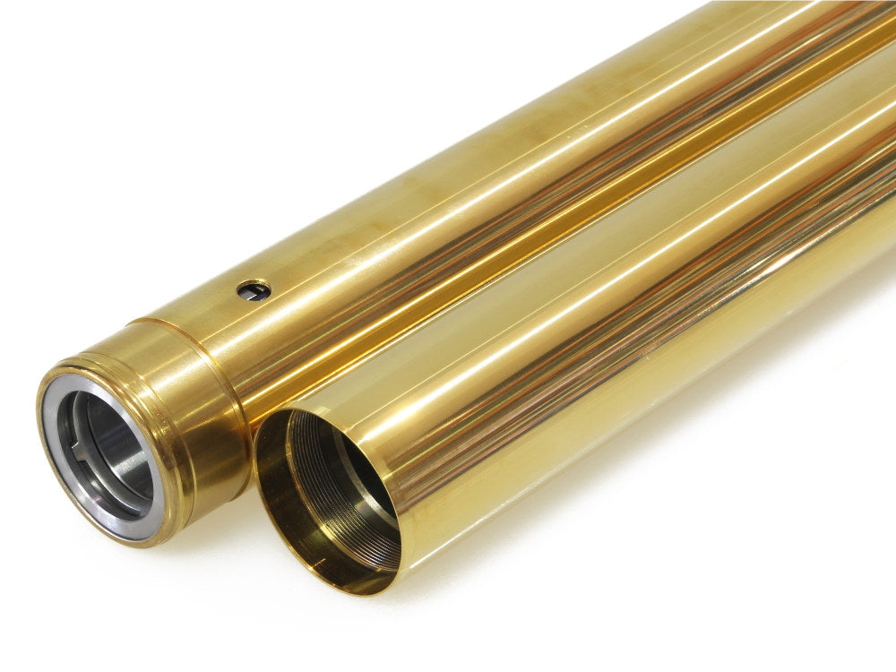 Fork Tubes - Gold. Stock Length. Fits Softail 2018up. - Arlen Ness