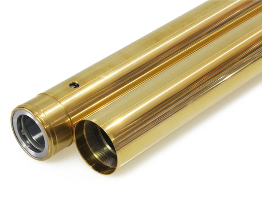Fork Tubes - Gold. Stock Length. Fits Softail 2018up. - Arlen Ness