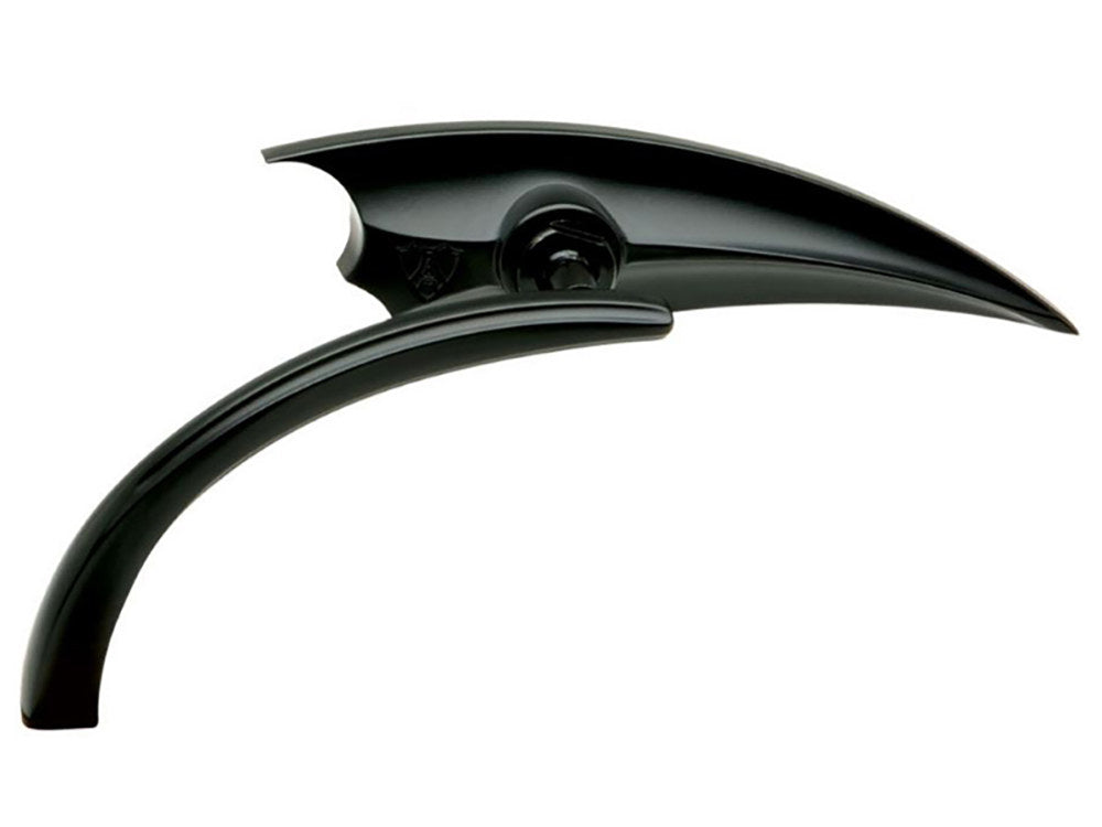Scoop Micro Mirror - Black. Fits Left. - Arlen Ness