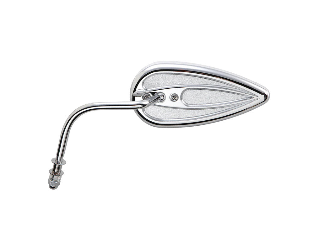 Scoop Micro Mirror - Chrome. Fits Left. - Arlen Ness