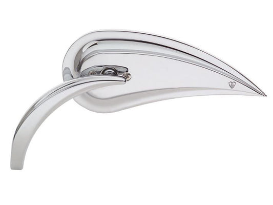 Rad III Teardrop Mirror with Die-Cast Stem - Chrome. Fits Left. - Arlen Ness