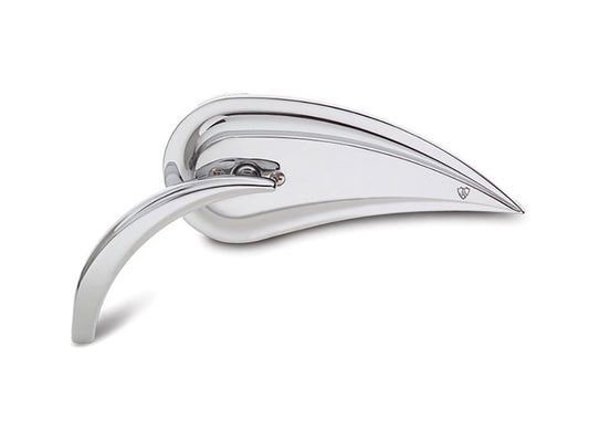 Rad III Teardrop Mirror with Die-Cast Stem - Chrome. Fits Right. - Arlen Ness