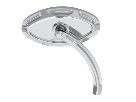 Beveled Mirror with Short Stem - Chrome. Fits Right. - Arlen Ness