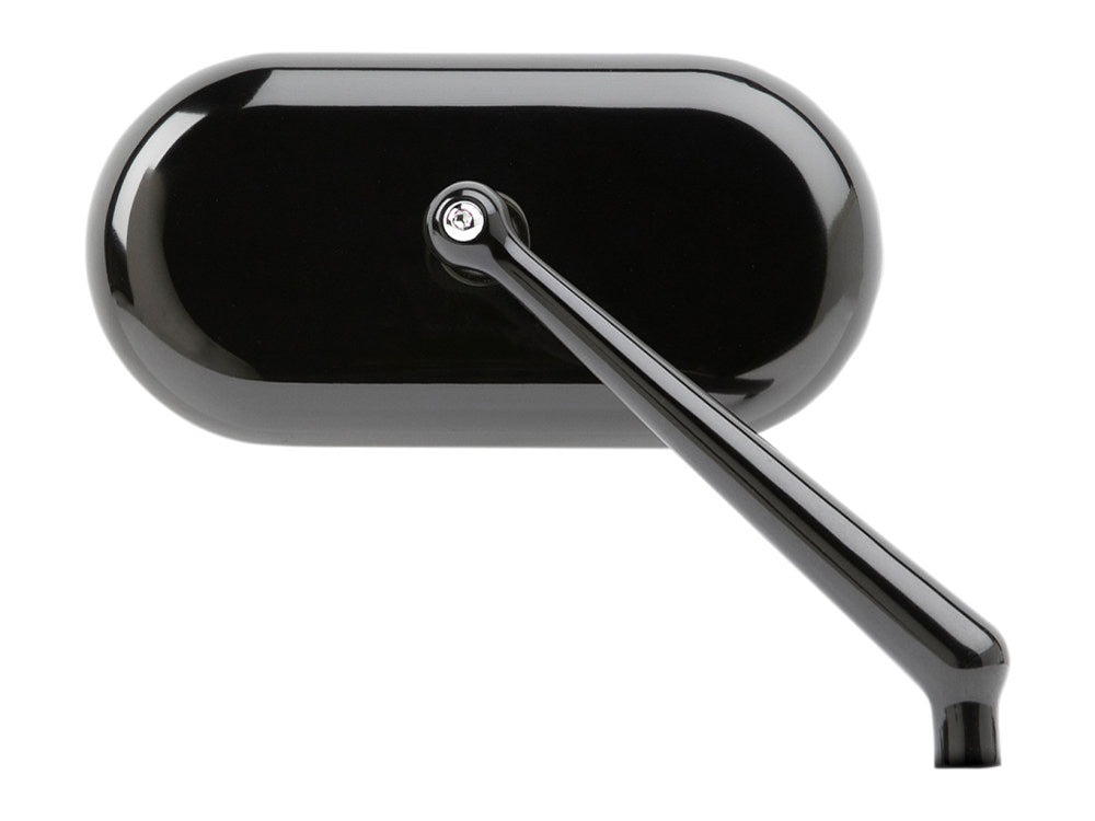 Forged Oval Mirror - Black. Fits Right. - Arlen Ness