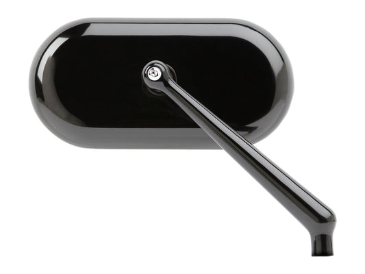 Forged Oval Mirror - Black. Fits Right. - Arlen Ness