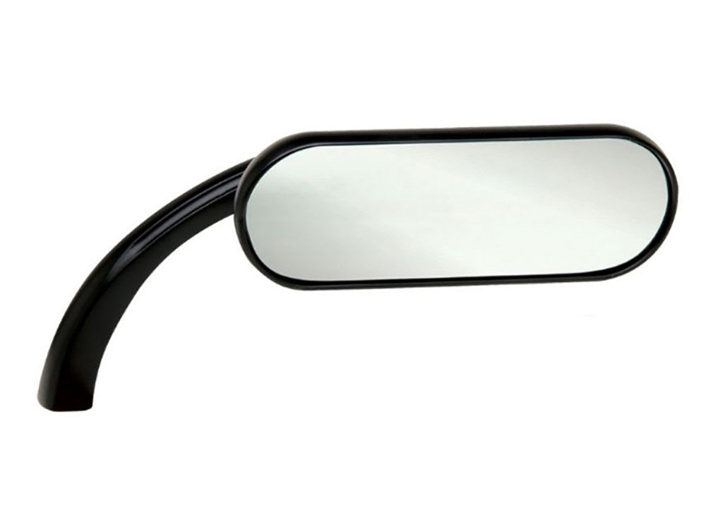 Mini Oval Mirror - Black. Fits Right. - Arlen Ness