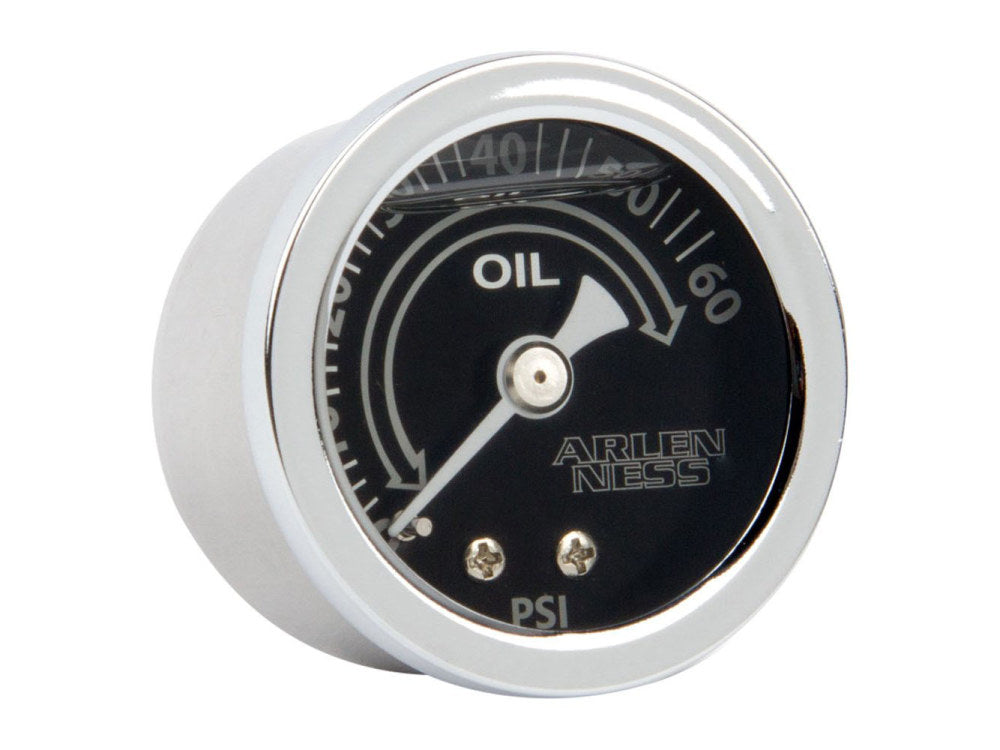 Replacement Oil Pressure Gauge. 1-1/2in. Gauge - Deep Cut. - Arlen Ness