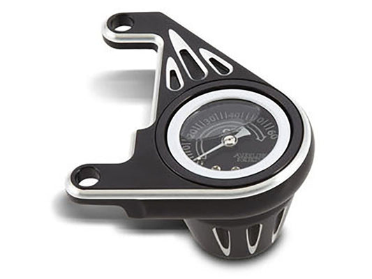 Oil Pressure Gauge - Black. Fits Twin Cam 1999-2017. - Arlen Ness