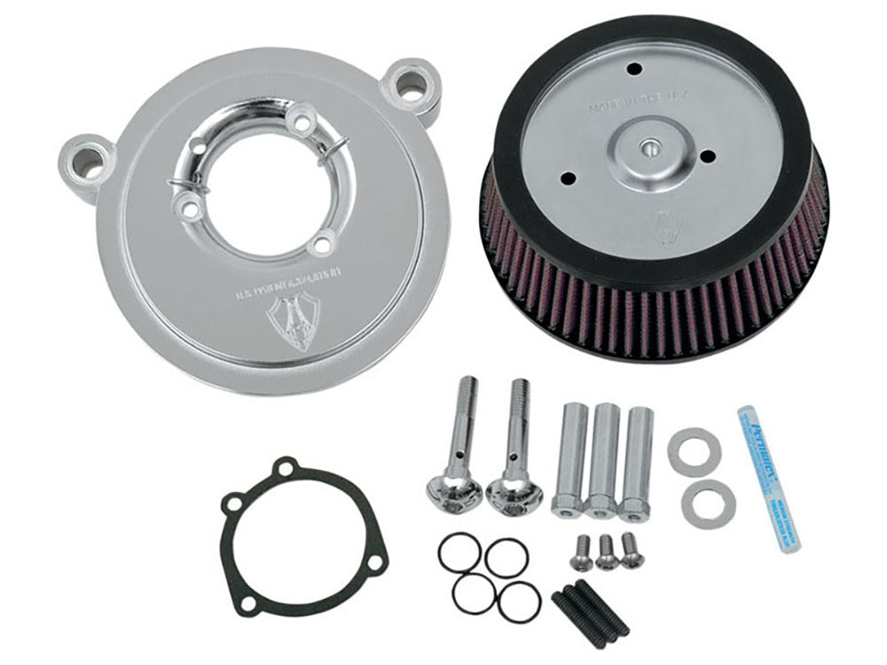 Stage 1 Big Sucker Air Cleaner Kit - Chrome. Fits Softail 2000-2014, Dyna 1999-2017 & Touring 2002-2007. - Arlen Ness