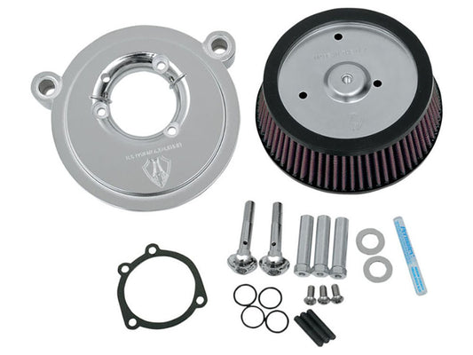 Stage 1 Big Sucker Air Cleaner Kit - Chrome. Fits Softail 2000-2014, Dyna 1999-2017 & Touring 2002-2007. - Arlen Ness