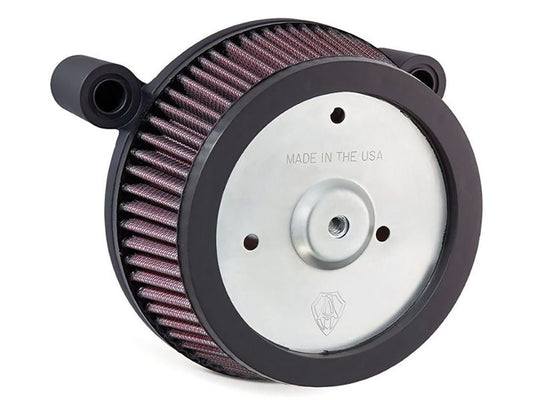 Stage 1 Big Sucker Air Cleaner Kit - Black. Fits Sportster 1988-2021 with EFI or CV Carburettor. Requires Round Air Cleaner Cover. - Arlen Ness