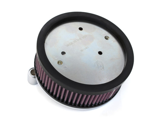 Stage 1 Big Sucker Air Cleaner Kit - Chrome. Fits Sportster 1988-2021 with EFI or CV Carburettor. Re-Uses Stock Oval 2 Bolt Cover. - Arlen Ness