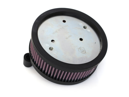 Stage 1 Big Sucker Air Cleaner Kit - Black. Fits Sportster 1988-2021 with EFI or CV Carburettor. Re-Uses Stock Oval 2 Bolt Cover. - Arlen Ness