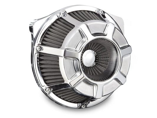 Beveled Air Cleaner Kit - Chrome. Fits Touring 2017-2024 & Softail 2018-2024 - Arlen Ness