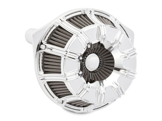 10-Gauge Air Cleaner Kit - Chrome. Fits Touring 2017-2024 & Softail 2018-2024 - Arlen Ness