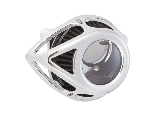 Tear Sucker Clear Air Cleaner Kit - Chrome. Fits Touring 2017-2024 & Softail 2018-2024 - Arlen Ness