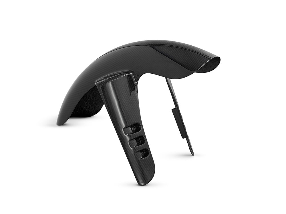 Qualifier Carbon Front Fender - Gloss Finish. Fits Softail Low Rider S 2020up & Low Rider ST 2022up with 19in. or 21in. front Wheel - Arlen Ness