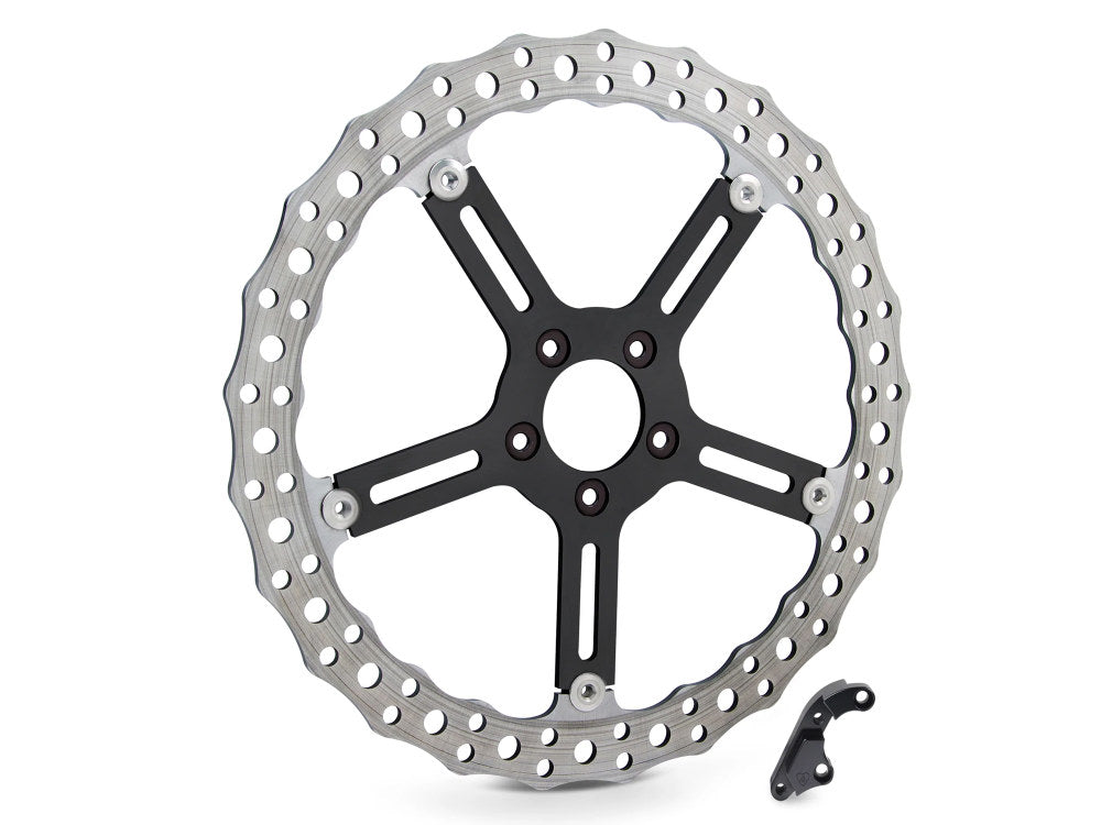 15in. Left Hand Front Jagged Big Brake Disc Rotor. Fits Softail Sport Glide & Low Rider S & ST 2018up. - Arlen Ness