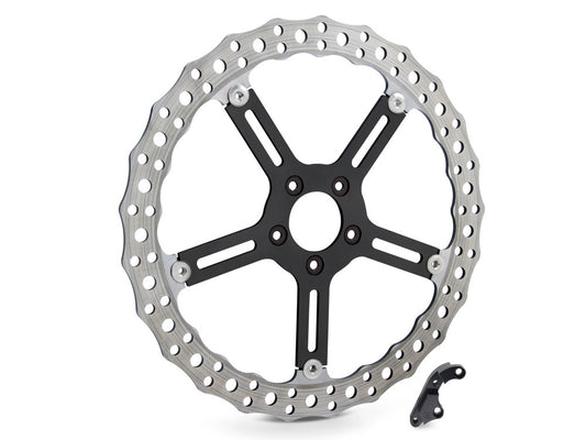 15in. Right Hand Front Jagged Big Brake Disc Rotor. Fits Softail Sport Glide & Low Rider S & ST 2018up. - Arlen Ness