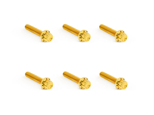 Titanium 12-Point Transmission Side Cover Bolt Kit - Gold. Fits Touring 2024up & Softail 2025up - Arlen Ness