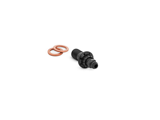 Titanium 12-Point 10mm M10 x 1.00 Banjo Bolt with Bleeder - Black - Arlen Ness