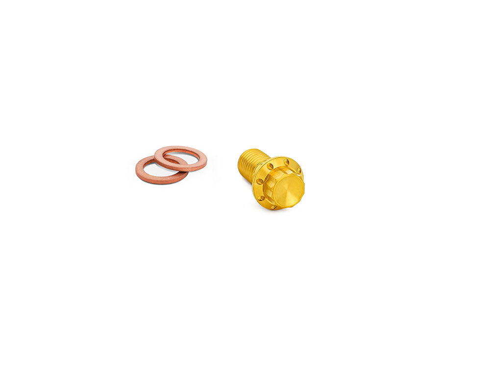 Titanium 12-Point 10mm M10 x 1.25 Banjo Bolt - Gold - Arlen Ness