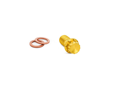 Titanium 12-Point 12mm M12 x 1.50 Banjo Bolt - Gold - Arlen Ness
