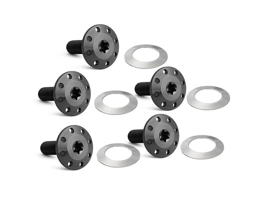 Titanium Holeshot Front Brake Rotor Bolts - Black. Fits Most Touring 2014-2024 with Spoke Mounted Disc - Arlen Ness