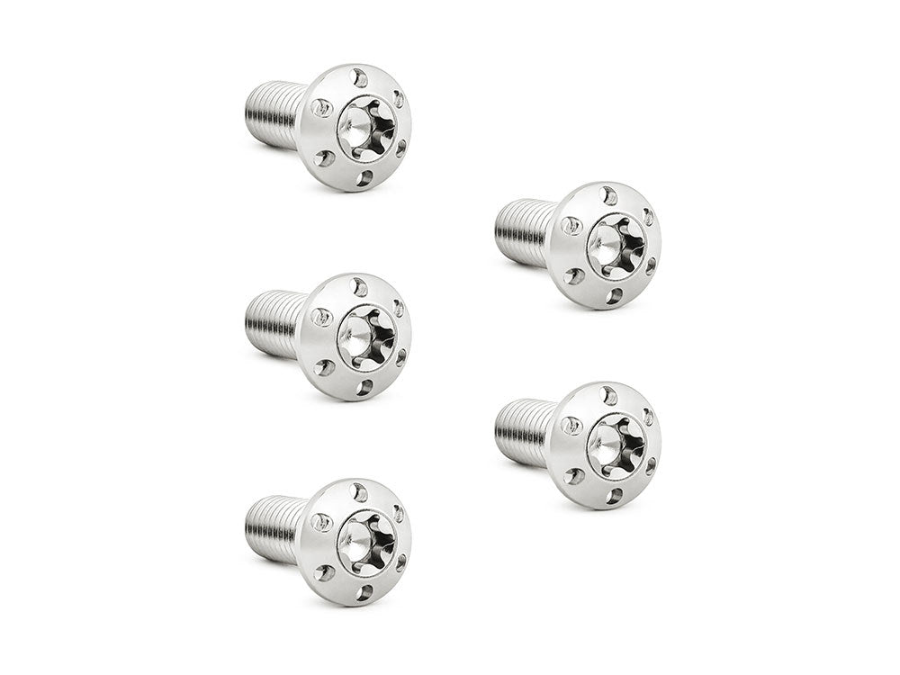 Titanium Front Disc Rotor Bolts - Polished. Fits H-D Big Twin 1984up & Sportster 1984-2021 - Arlen Ness