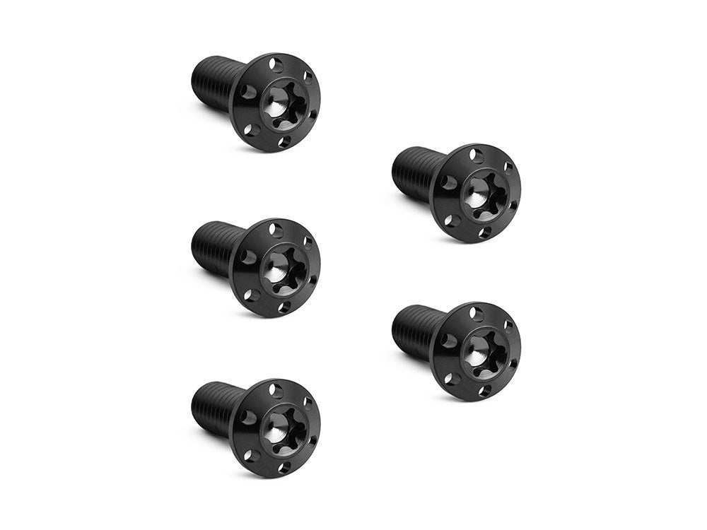 Titanium Front Disc Rotor Bolts - Black. Fits H-D Big Twin 1984up & Sportster 1984-2021 - Arlen Ness
