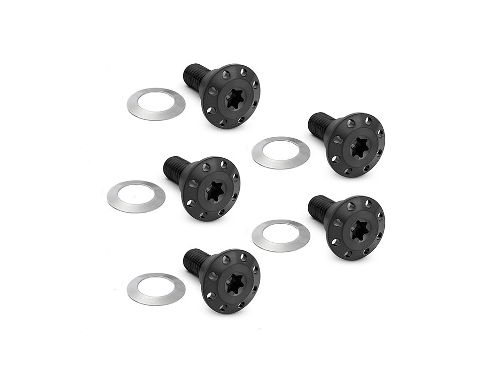 Titanium Front Disc Rotor Bolts - Black. Fits Dyna 2006-2017 & V-Rod 2002-2017 - Arlen Ness