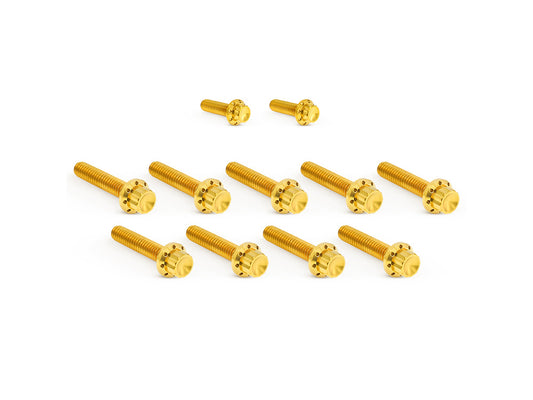 Titanium 12-Point Cam Cover Bolt Kit - Gold. Fits Most Touring 2017-2024 & Softail 2018-2024 - Arlen Ness