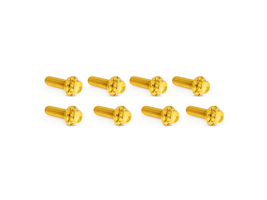 Titanium 12-Point Tappet Cover Bolt Kit - Gold. Fits Softail 2000up, Touring 1999up & Dyna 1999-2017 - Arlen Ness