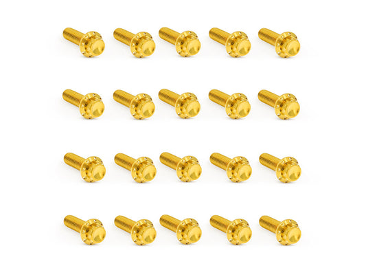 Titanium 12-Point Rocker Cover Bolt Kit - Gold. Fits Milwaukee-Eight 2017up - Arlen Ness