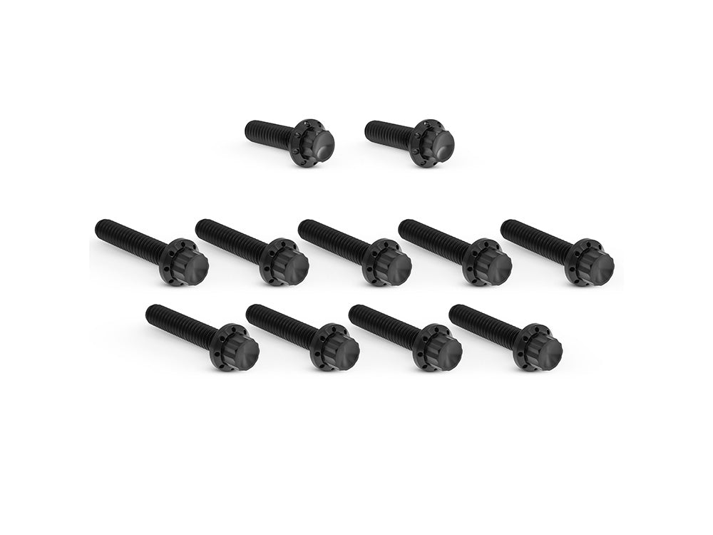 Titanium 12-Point Cam Cover Bolt Kit - Black. Fits CVO Touring 2023up, Street Glide & Road Glide 2024up, Touring 2025up & Softail 2025up - Arlen Ness
