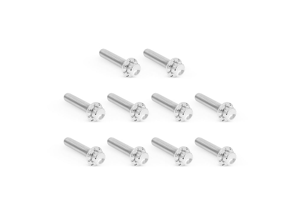Titanium 12-Point Cam Cover Bolt Kit - Polished. Fits Twin Cam 1999-2017 - Arlen Ness