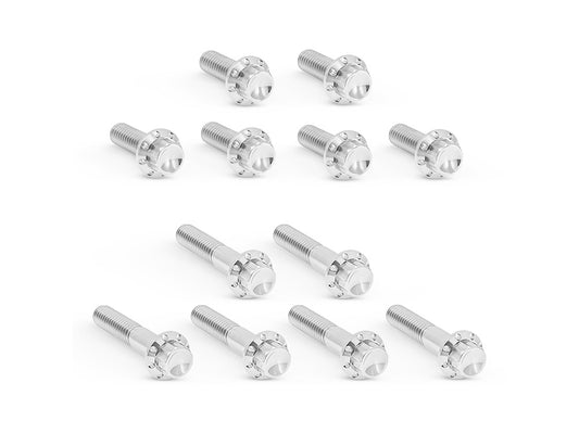 Titanium 12-Point Rocker Cover Bolt Kit - Polished. Fits Twin Cam 1999-2017 - Arlen Ness