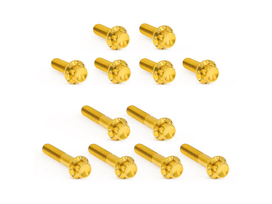 Titanium 12-Point Rocker Cover Bolt Kit - Gold. Fits Twin Cam 1999-2017 - Arlen Ness