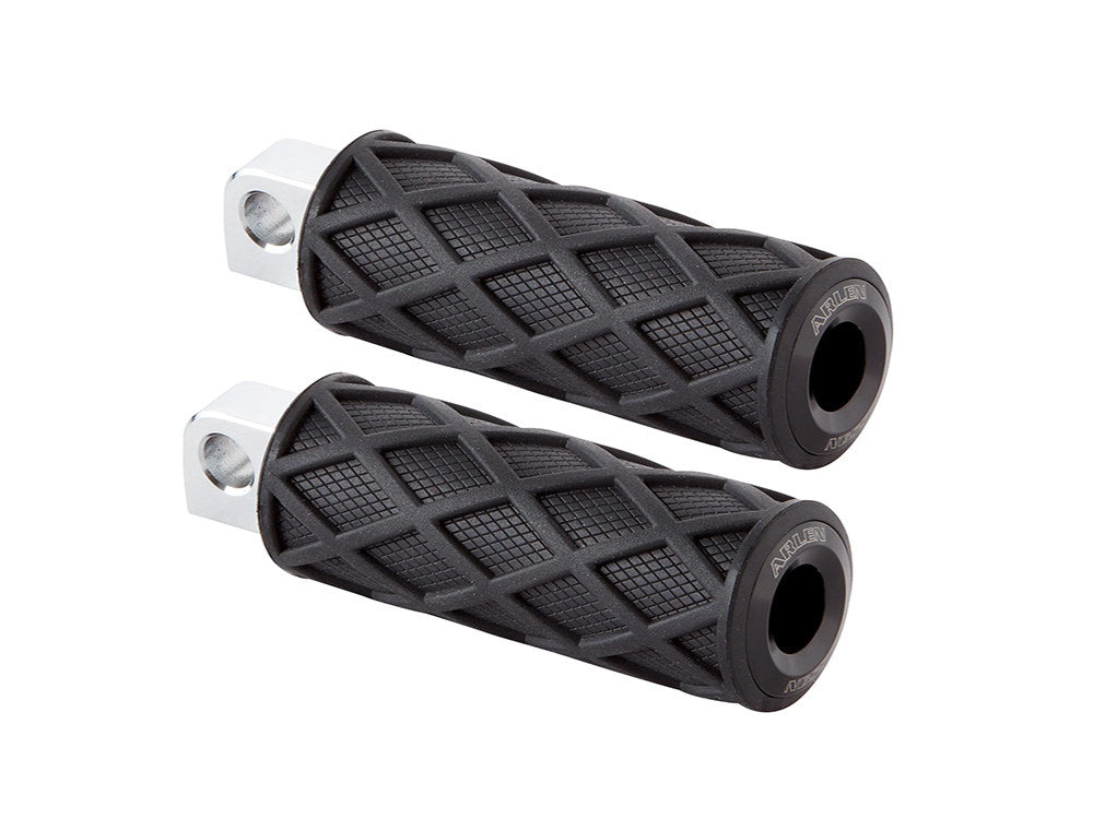 Diamond Footpegs - Black - Arlen Ness