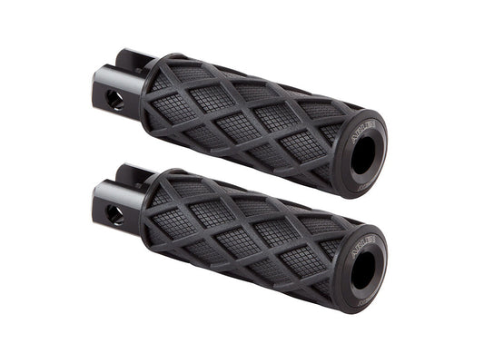 Diamond Footpegs - Black. Fits Softail 2018up Front Rider - Arlen Ness