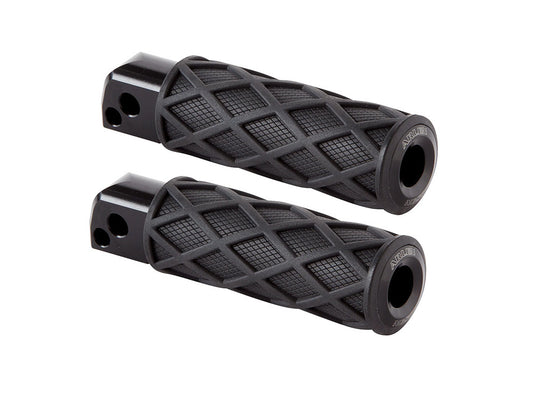 Diamond Footpegs - Black. Fits Softail 2018up Rear Passenger - Arlen Ness
