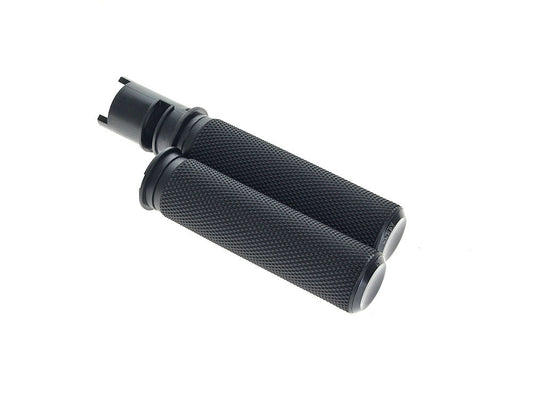 Knurled Fusion Handgrips - Black. Fits CVO Touring 2023up, Street Glide & Road Glide 2024up, Touring 2025up & Softail 2025up - Arlen Ness